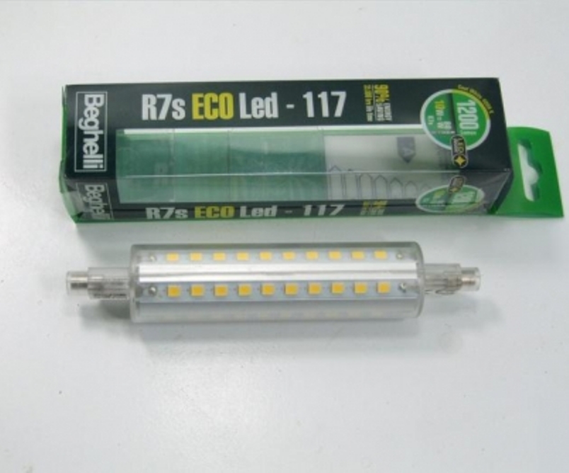 Lampada per faro R7s Beghelli Eco Led 117 10w 1200 lumen 2700k l